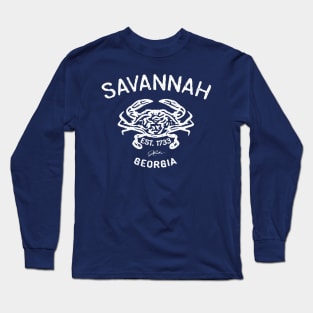 Savannah, Georgia, Crab Long Sleeve T-Shirt